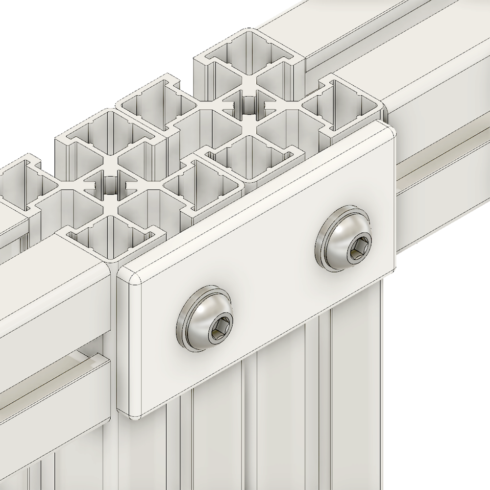 41-110-1 MODULAR SOLUTIONS ALUMINUM CONNECTING PLATE<br>45MM X 90MM FLAT W/HARDWARE